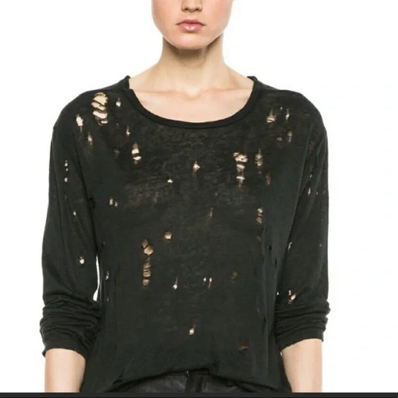 Iro Black Marvina Tee size L - Picture 4 of 12